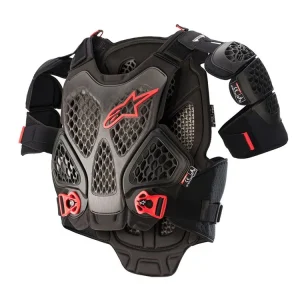 PETTORINA A-6 ALPINESTARS NERO / ANTRACITE / ROSSO-M/L - Disponibile Spedizione Espresso