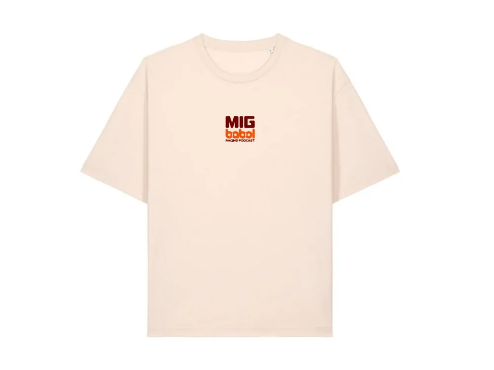 T-SHIRT OVER PREMIUM UFFICIALE MIG BABOL RACING PODCAST SABBIA 100% COTONE-S - Ordinabile Direttamente Dal Produttore