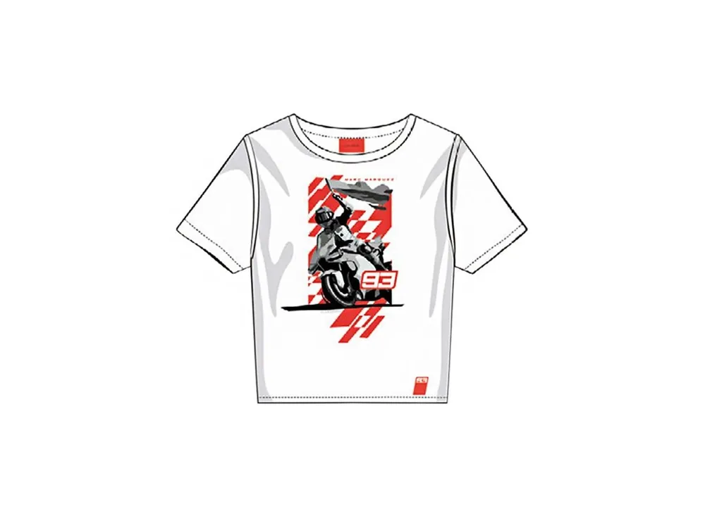 2533007 T-SHIRT DONNA UFFICIALE MARC MARQUEZ 93 FLAG-XS - Ordinabile Non Perdere