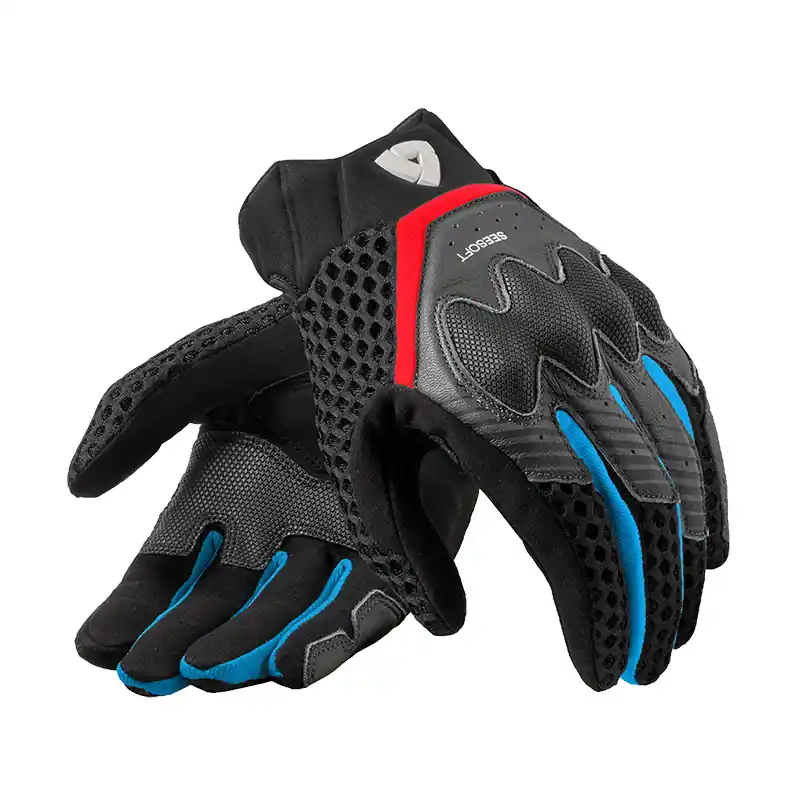 Guanti Rev'it Veloz rosso blu-2XL Reso Gratuito