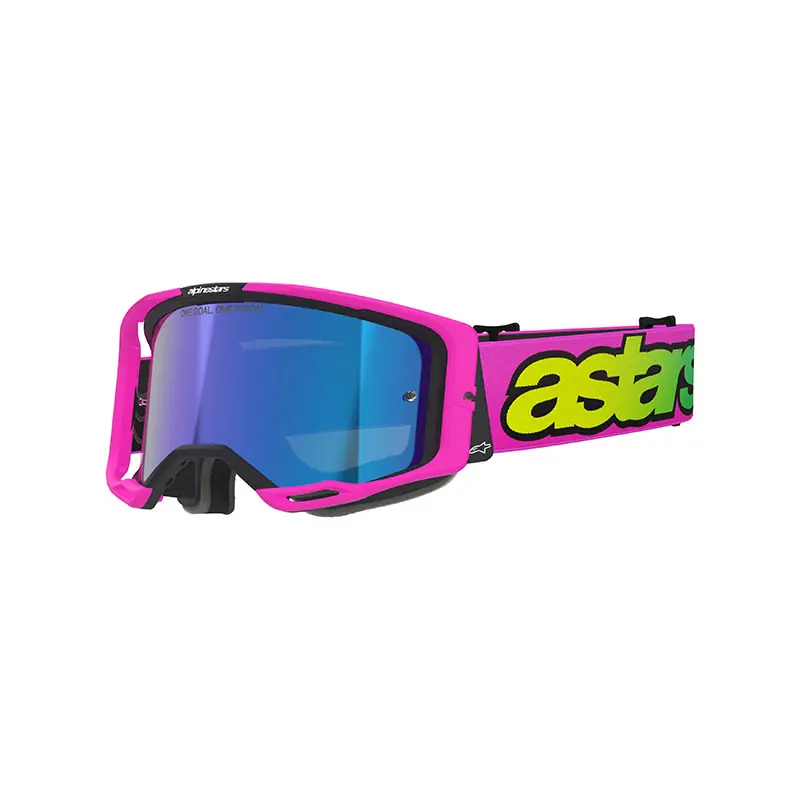 Maschera Alpinestars Vision 8 Vista rosa blu- Ordina Subito