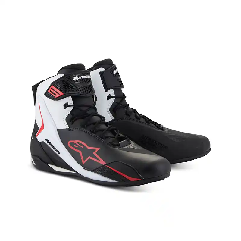 Ultimissimo Modello Scarpe Alpinestars Faster 4 nero bianco rosso-6,5