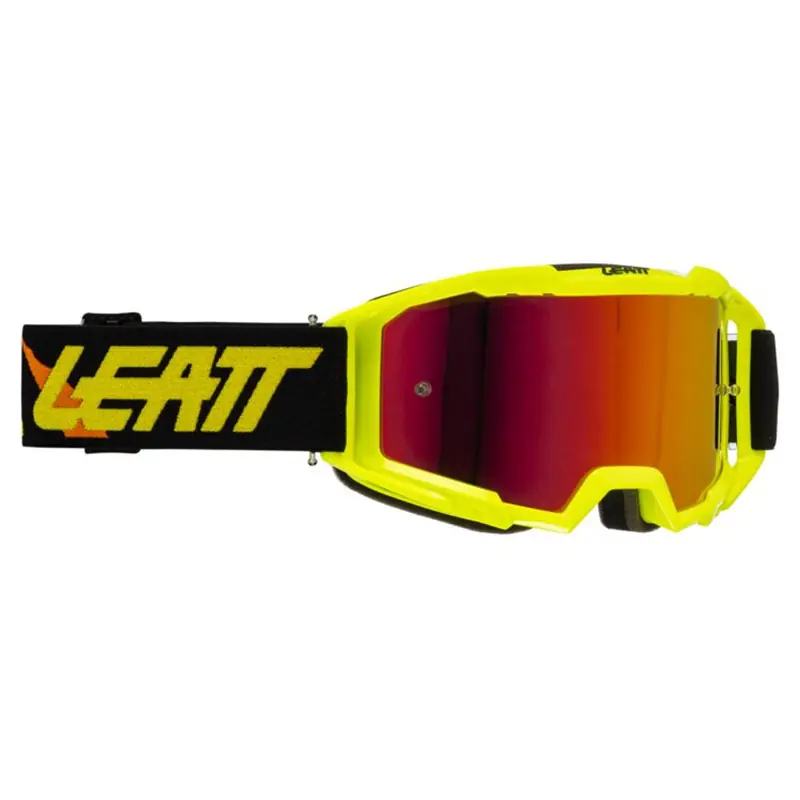 Maschera Leatt Vizion 3.5 Iriz lime rosso- Ultime Pezzi