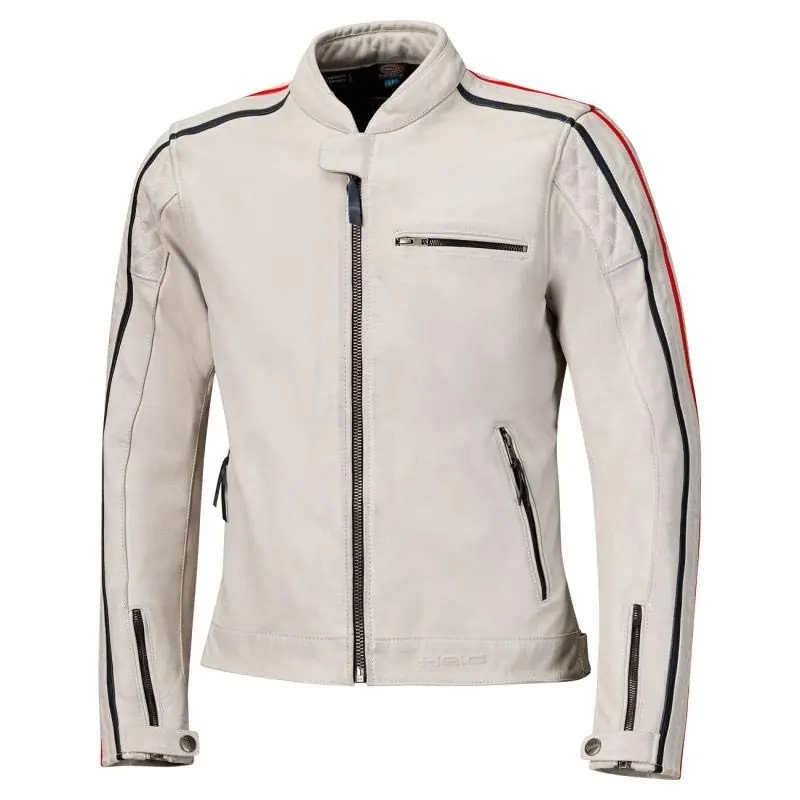 Saldi Giacca Pelle Held Brixham grigio rosso-48