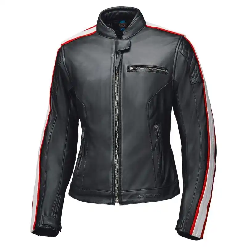 Affare Giacca Pelle Donna Held Brixham nero rosso-34
