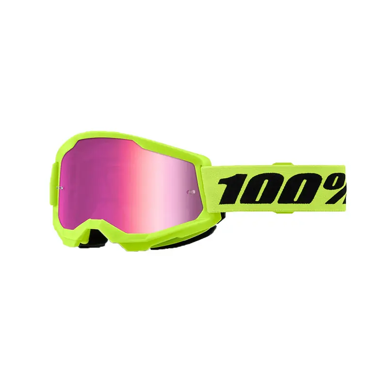 Maschera 100% Strata 2 Neon Giallo specchiato rosa- Offerta Lampo