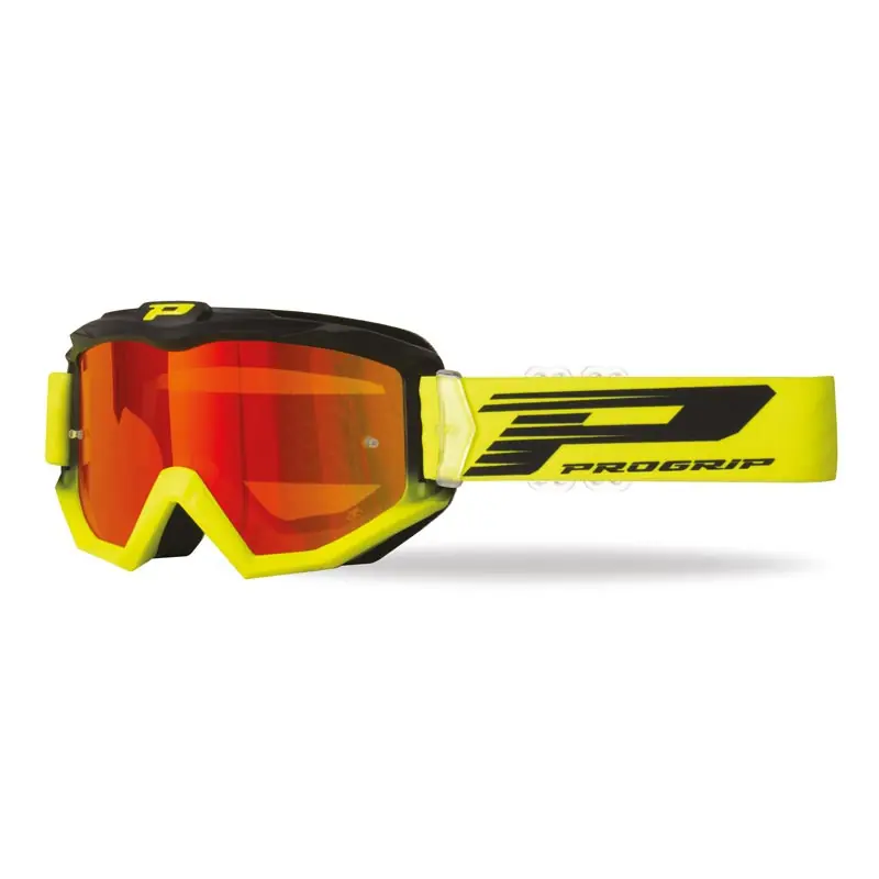 Subito Disponibile Maschera Progrip 3201 Atzaki Dual giallo rosso-