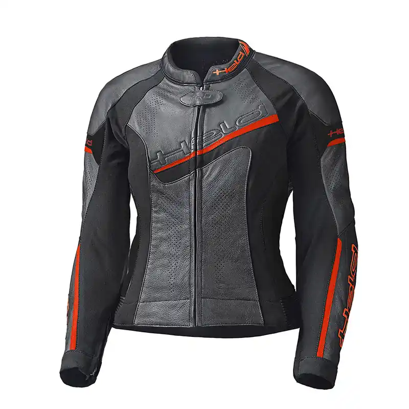 Giacca Donna Held Debbie 2 nero neon rosso-34 Di Tendenza