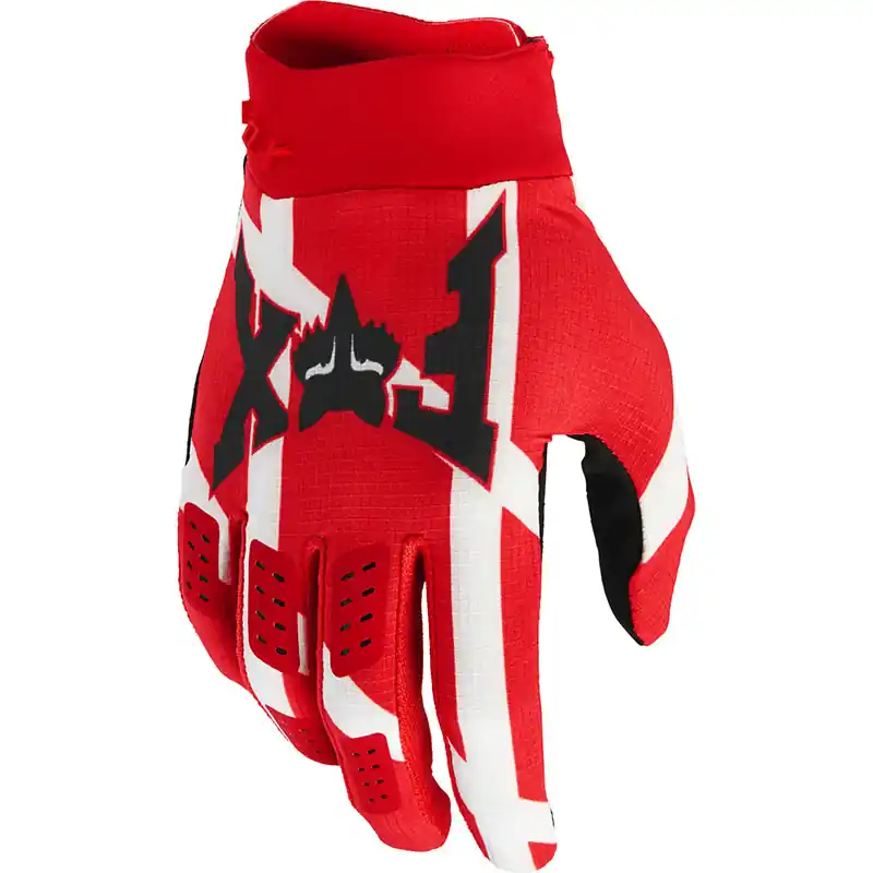 Spedito Oggi Guanti Fox Flexair Celz LE rosso fluo-S