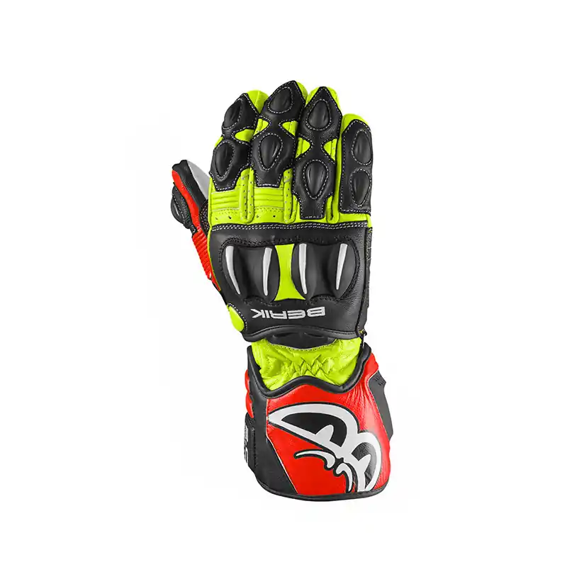 Guanti Berik Track 2.0 nero bianco rosso giallo fluo-XS Subito Disponibile