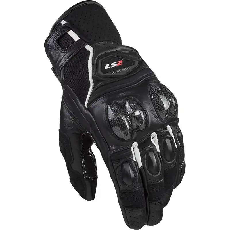 Guanti Pelle LS2 Spark 2 nero bianco-2XL Solo Oggi