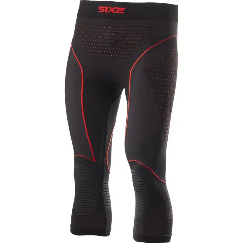 Pantaloni termici SIX2 PNCW BlazeFit nero rosso-XS/S Novità