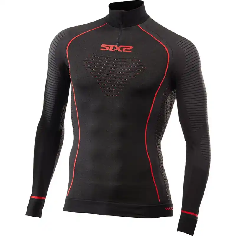 Lupetto Zip SIX2 TS13W Blazefit nero rosso-XS/S Promozione Esclusiva
