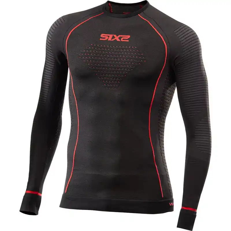Offerta Speciale Maglia termica SIX2 TS2W BlazeFit nero rosso-M/L