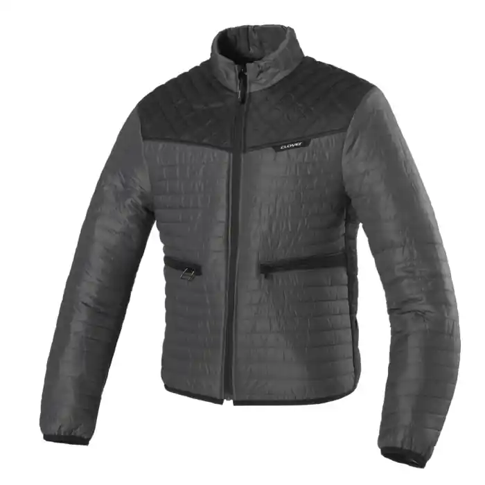 Piumino Clover Paris 2 nero grigio-S Pagamento Sicuro