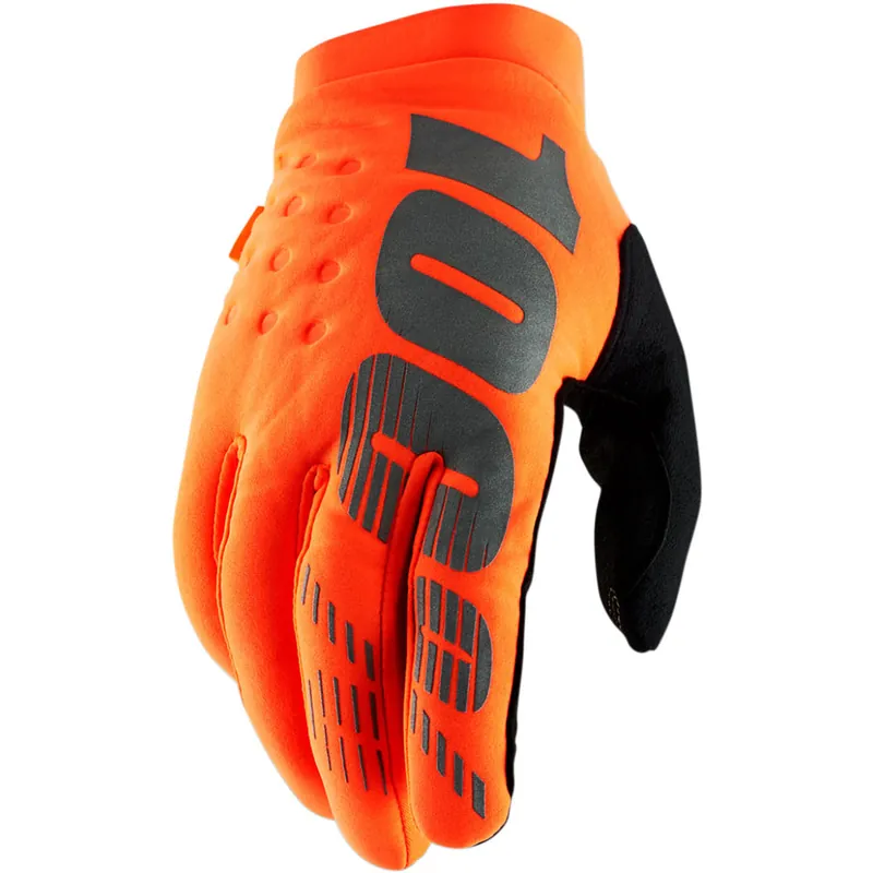 Guanti 100% Brisker arancio fluo-S Non Perdere