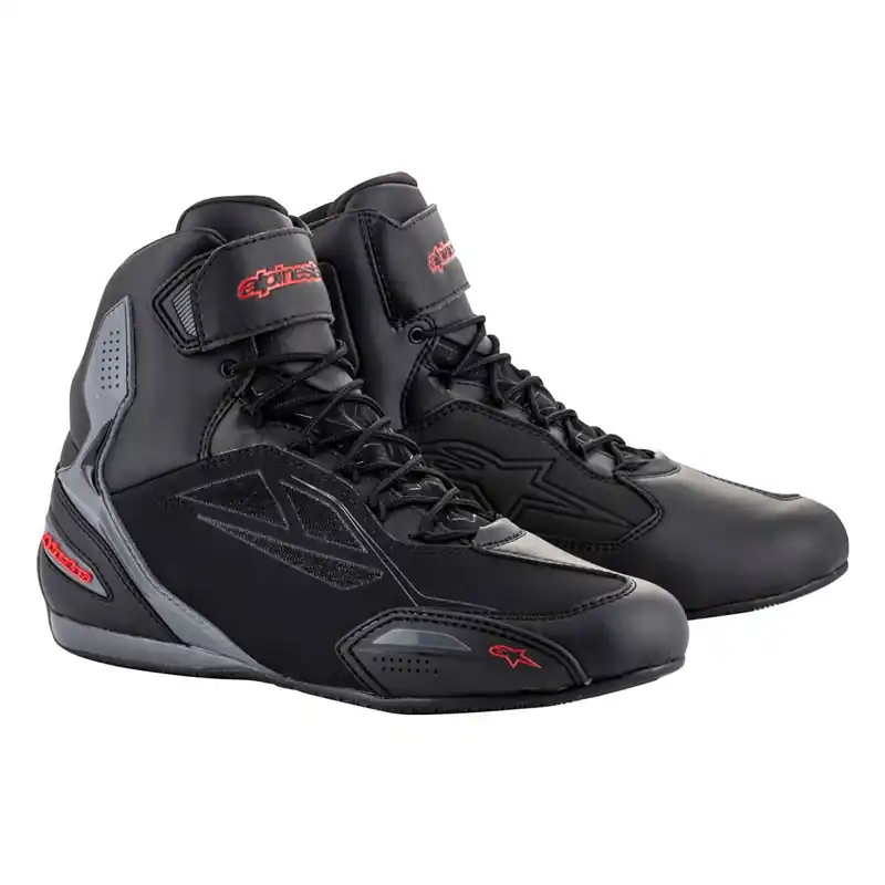 Scarpe Moto Alpinestars Faster 3 Ds nero rosso-9,5 Spedizione Gratuita