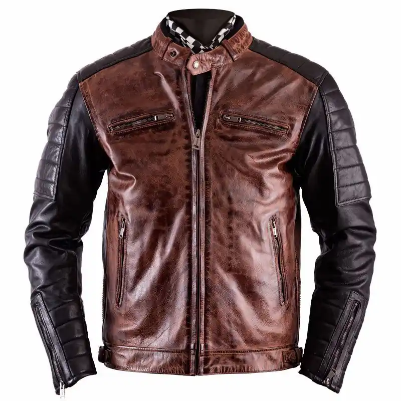 A Buon Prezzo Giacca In Pelle Helstons Cruiser marrone nero-S