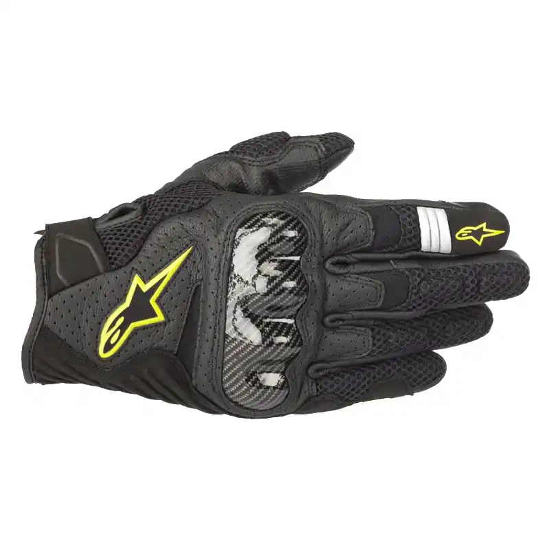 Promo Stagionale Guanti Alpinestars Smx-1 Air V2 nero giallo fluo-S