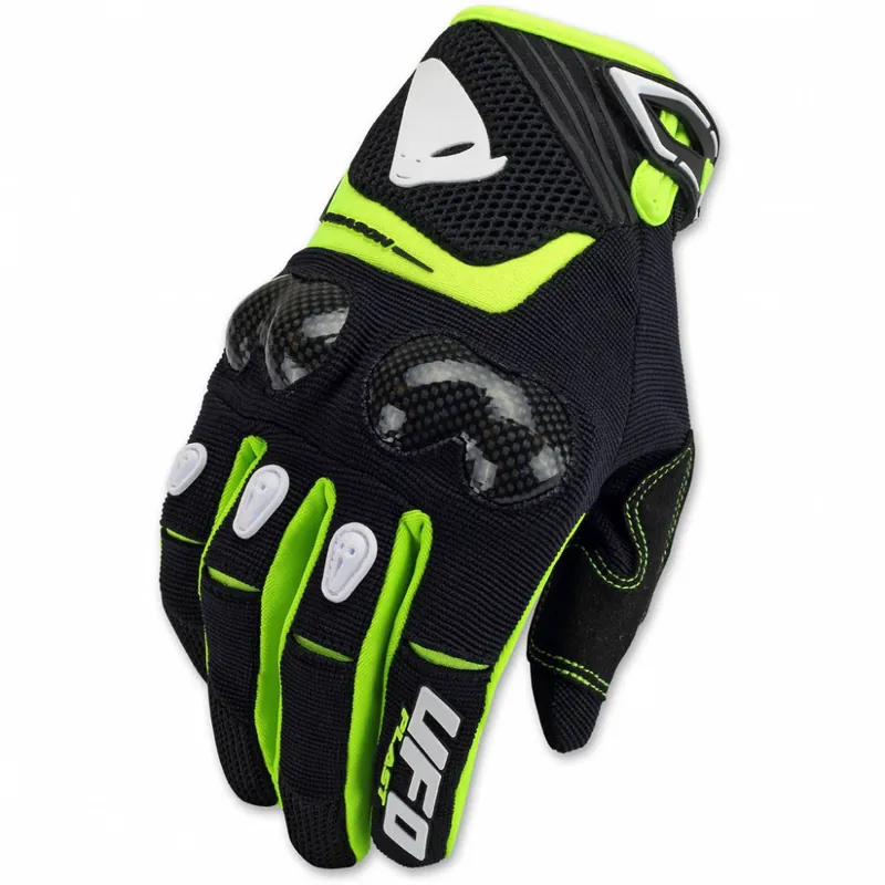 Economico Guanti Ufo Reason nero giallo fluo-S