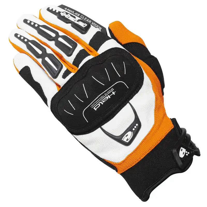 Soddisfatti O Rimborsati Held Guanti Offroad Backflip bianco arancio-6
