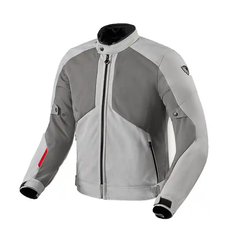 Giacca Rev'it Torque 3 H2O grigio chiaro rosso- Ordina Subito