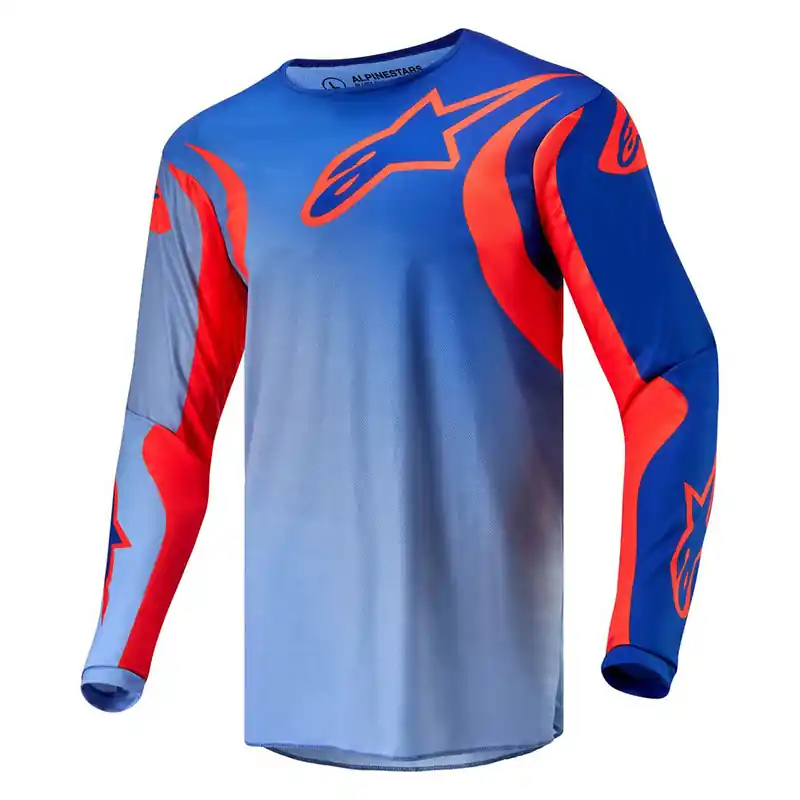 Promo Stagionale Maglia Alpinestars Fluid Lucent 2024 blu arancio-