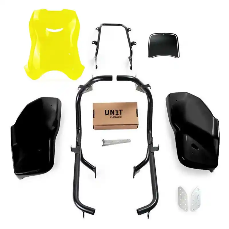 Acquista Ora Kit Unit Garage Dual Scrambler 1200X nero opaco giallo-