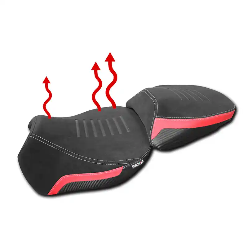 Sella Riscaldata Isotta Multistrada V4 nero rosso- Vendita Finale