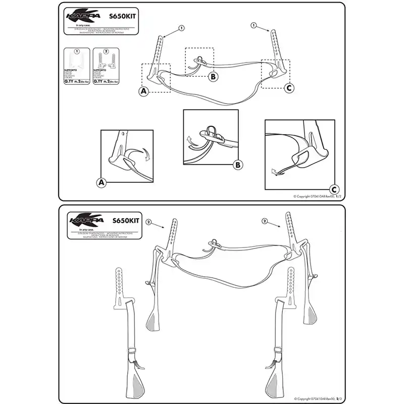 Occasione Imperdibile Kit staffe Kappa S650KITK-