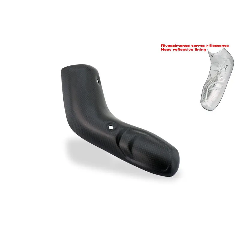 Nuova Collezione Paracalore Collettore CNC Racing ZA997 carbonio lucido-