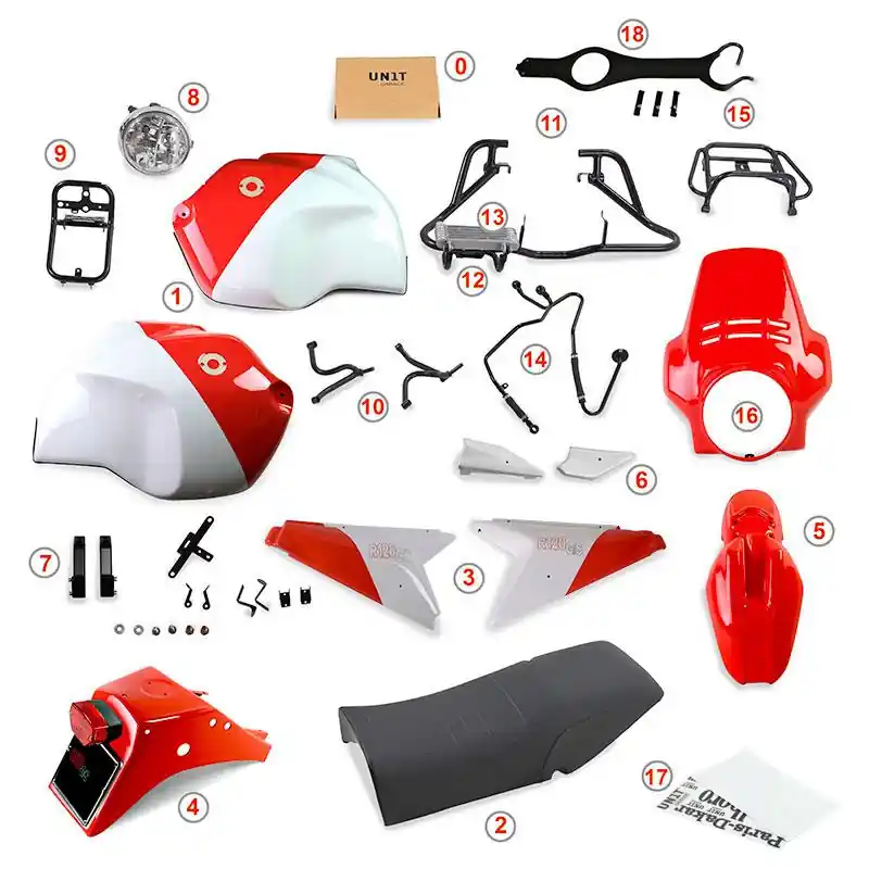 Kit Unit Garage 1224 R1200 GS 2004-2007 GR86 rosso- Compra Oggi Stesso