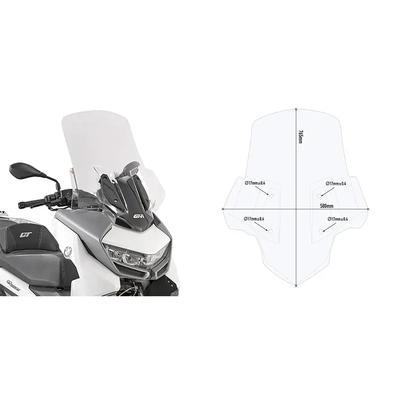 Professionale Cupolino Givi 5132DT trasparente Bmw C400 GT-