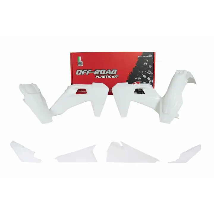 Vendita Finale 4pz Plastiche Racetech Replica Husqvarna bianco-
