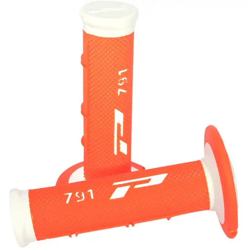 Manopole Progrip 791 DD Closed End bianco arancio- Saldi
