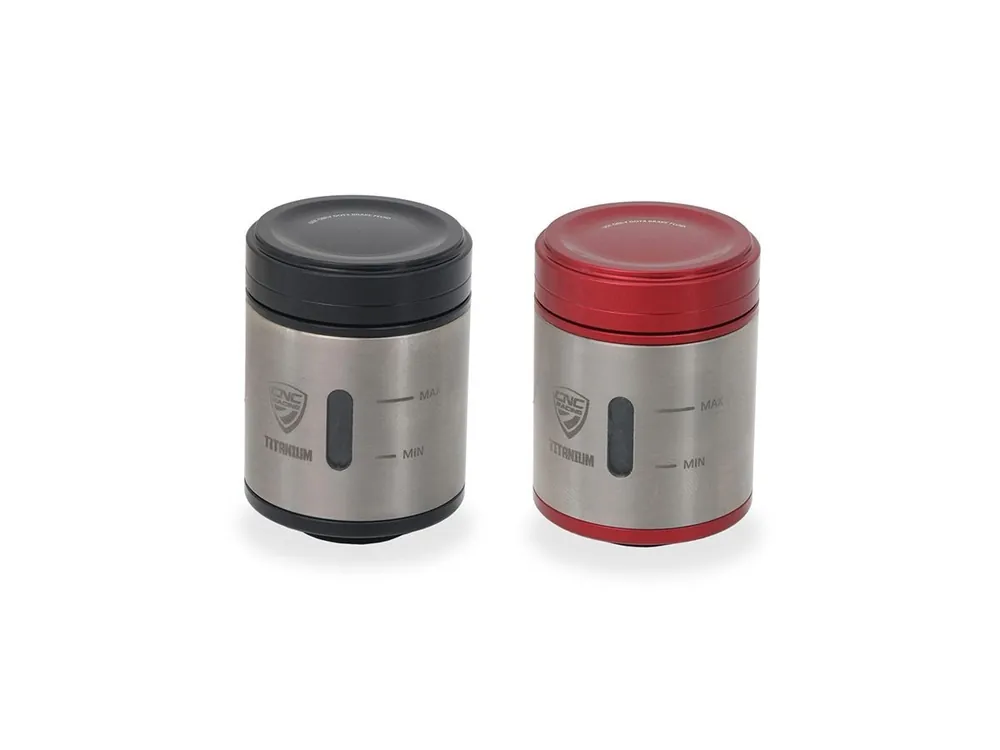 SERBATOIO OLIO FRENO ANTERIORE 25ML TITANIO CNC RACING APRILIA DORSODURO 1200 2010-2015- Must-Have