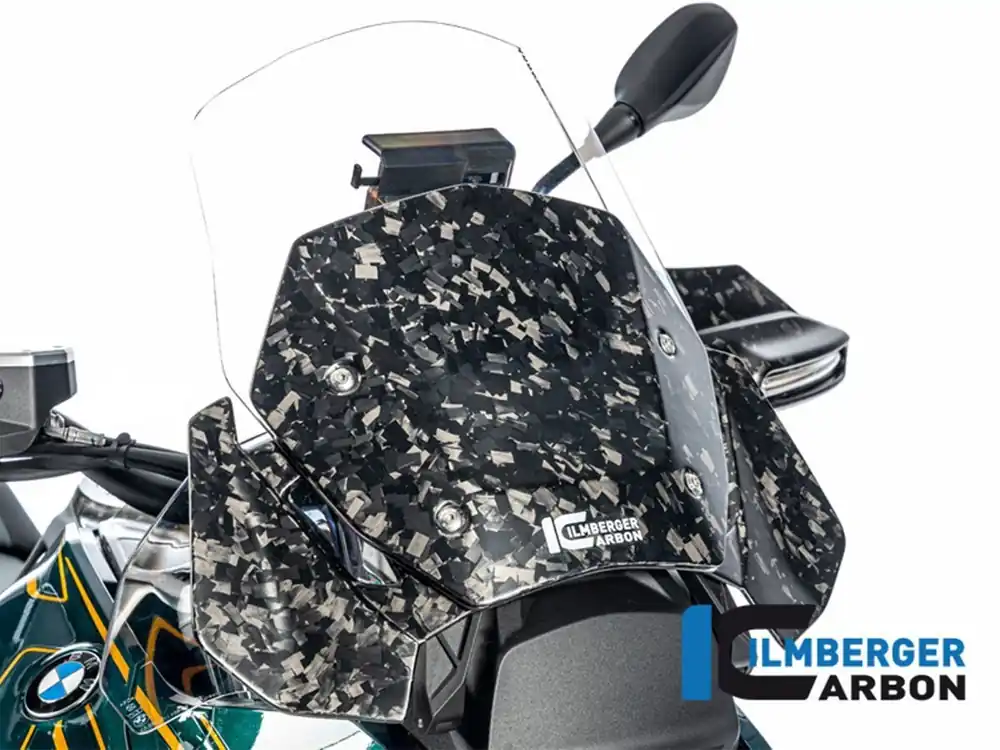 DEFLETTORE ANTIVENTO SINISTRO BLACK DIAMOND CARBON OPACO ILMBERGER BMW R 1300 GS / ADV 2023-2025- Offerta Del Giorno