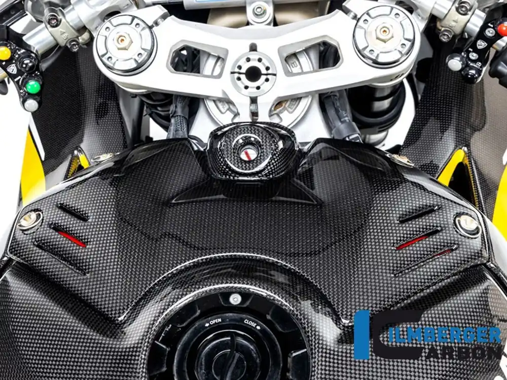 Spedizione Gratuita COVER SUPERIORE SERBATOIO RACING CARB LUCIDO ILMBERGER DUCATI PANIGALE V4R 2019-21-