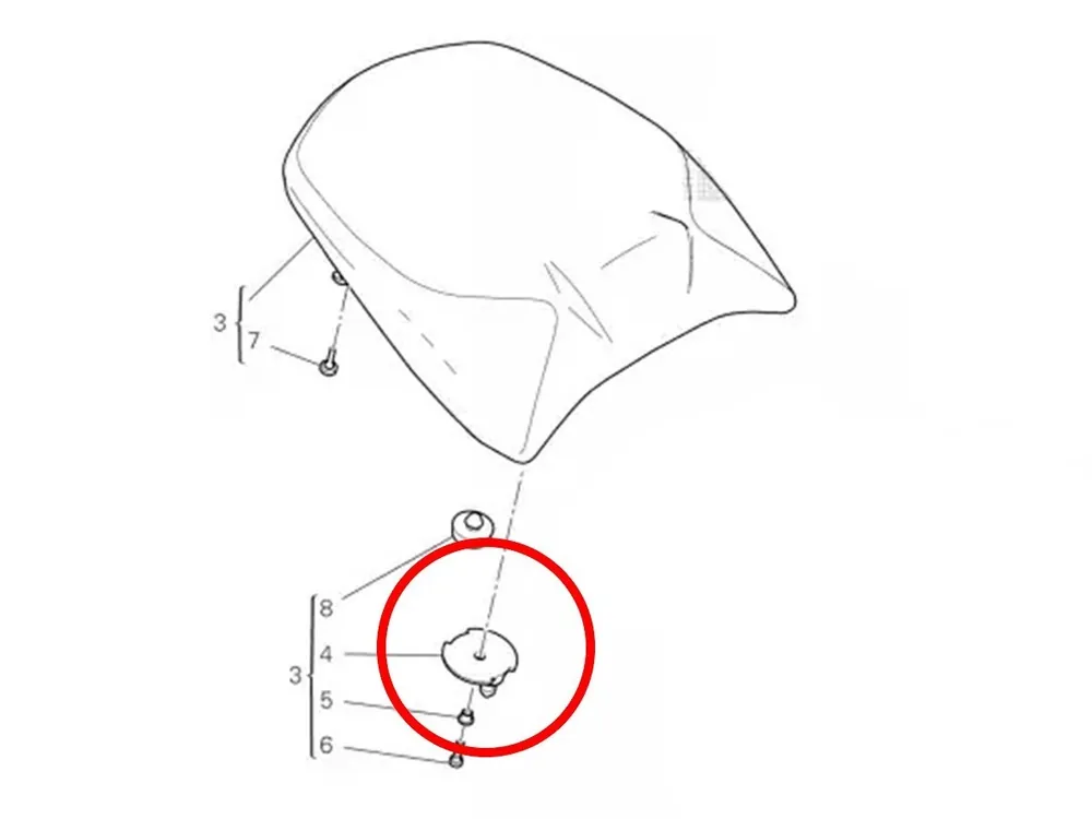 PERNO RICAMBIO MONTAGGIO SELLA DUCATI PERFORMANCE DUCATI MULTISTRADA V4 / S / RS / PP / RALLY 2021-2025- Saldi