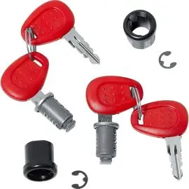Kit di 2 Chiavi serratura per bauletti Givi con coprichiave rosso - Z179 Spedizione Espresso