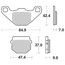 6561010 - PASTIGLIE FRENO SBS 101 HF (ORGANICA) Occasione