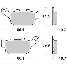 Direttamente Dal Produttore 6561610 - PASTIGLIE FRENO SBS 161 HF (ORGANICA)