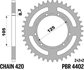 Più Venduto Corona in Ferro 4402 Z48 denti - 4402FZ48