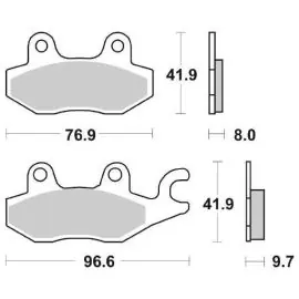 Prezzo Basso 6566330 - PASTIGLIE FRENO SBS 633 HF (ORGANICA)