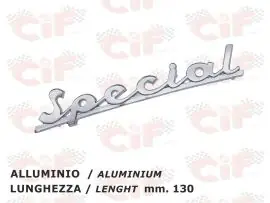 Soddisfatti O Rimborsati TARGHETTA "SPECIAL" TRAFORATA (LUNGHEZZA mm.130) POSTERIORE VESPA - CIF - 5728
