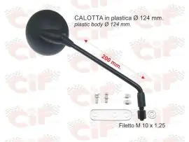 SPECCHIO NERO DESTRO/SINISTRO UNIVERSALE VESPA - CIF - 20256 Promozione Esclusiva