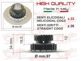 INGRANAGGIO FRIZIONE VESPA SPRINT-SUPER-GT-GTR - CIF - 6513 Pagamento Sicuro