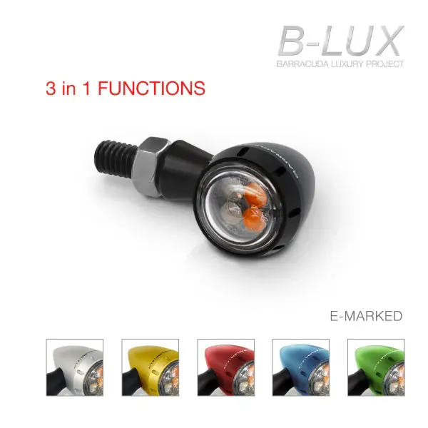BARRACUDA Frecce indicatori di direzione Led Moto S-LED 3 B-LUX UNIVERSALI OMOLOGATI Consegna Rapida