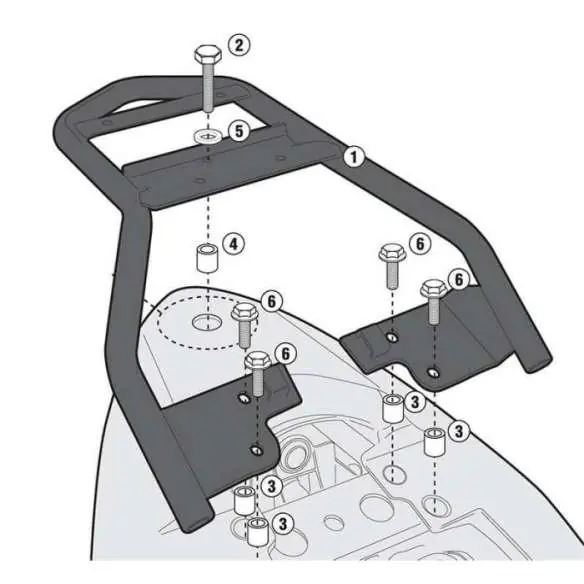 GIVI Attacco posteriore specifico per bauletto MONOLOCK® SR3103 per SUZUKI INAZUMA 250 2012-2013 Nuovo Arrivo