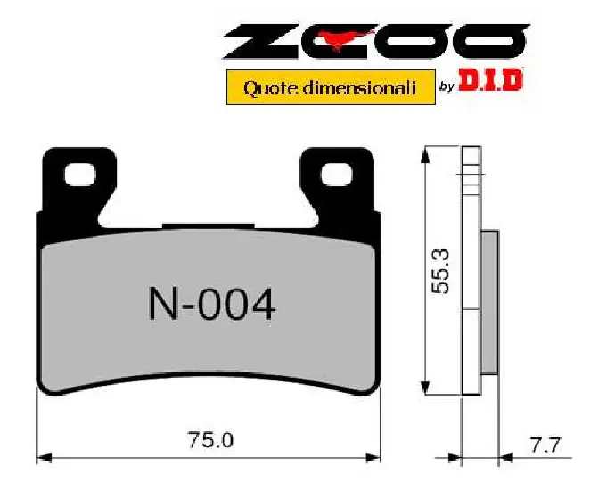 Spedizione Gratuita Pastiglie Freno ZCOO 45N00401 mescola EX-C (più pronta) per HONDA 1 coppia per 1 disco